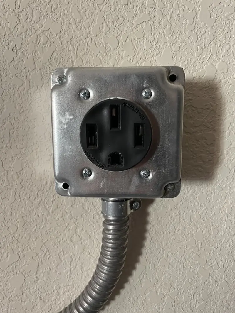 NEMA 14-50 outlet installed for Electrical Panel Upgrade in Homedale